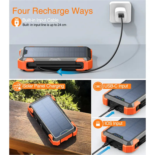 Charging the power bank from a wall plug
